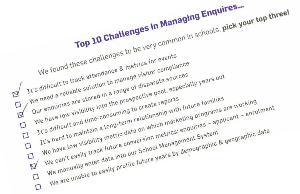 Top 3 issues schools face when tracking enquiries